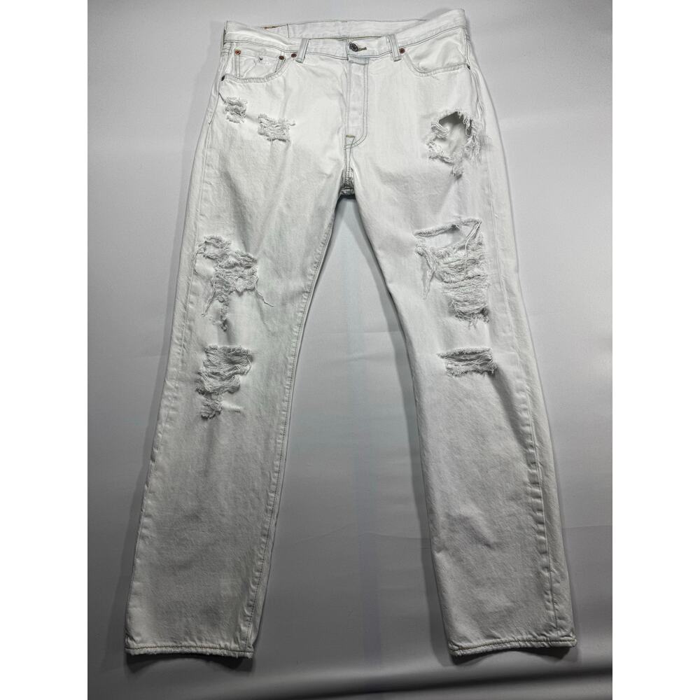 Levi's 501 Men's Distressed Straight Leg Button Fly  Jeans - Size‎ 34x31.5*